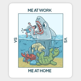 work vs home Sticker